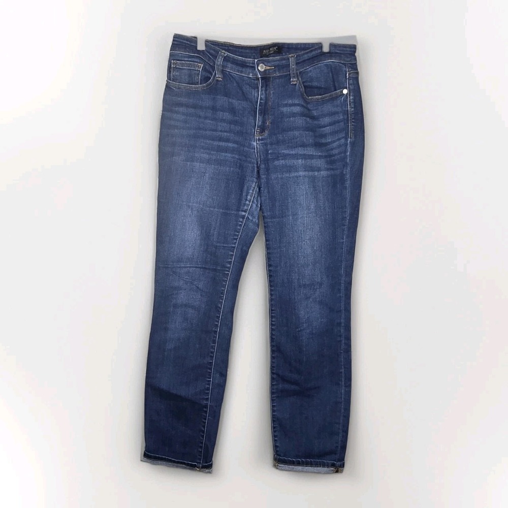 JUDY BLUE 11 l 30 Mid Rise Straight Fit Jean Women Denim Comfort Strech